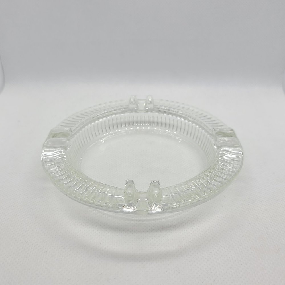 VTG Clear Glass Ash Tray MCM